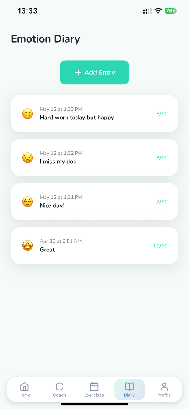 Healera — mood diary